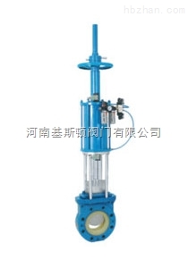 PZ6S73聚氨酯氣動帶手動刀型閘閥