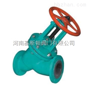 J45J法蘭直流式襯膠截止閥